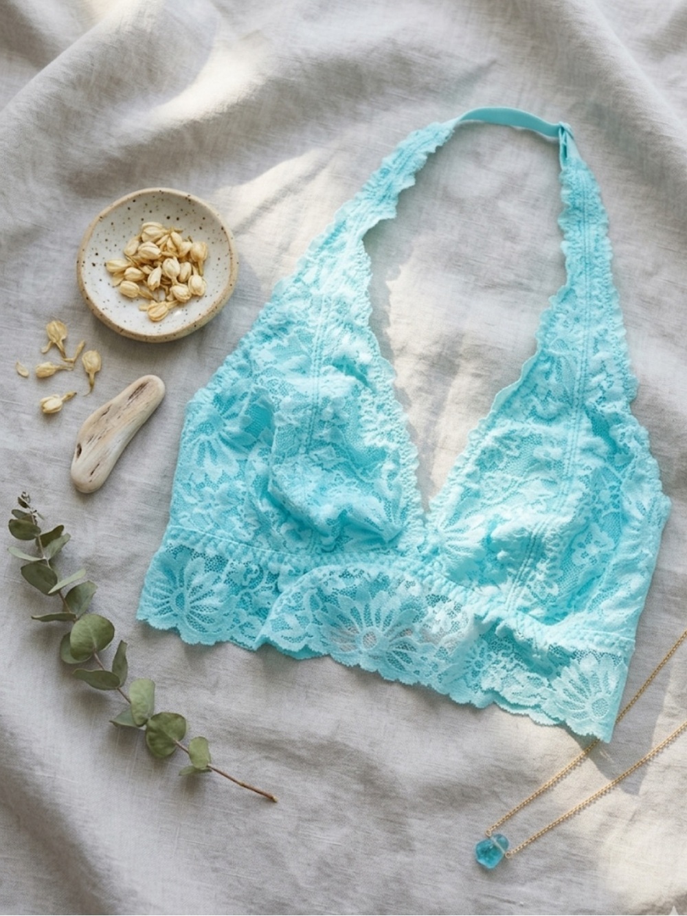 Victorias Secret XS Lace Bralette Baby Blue
